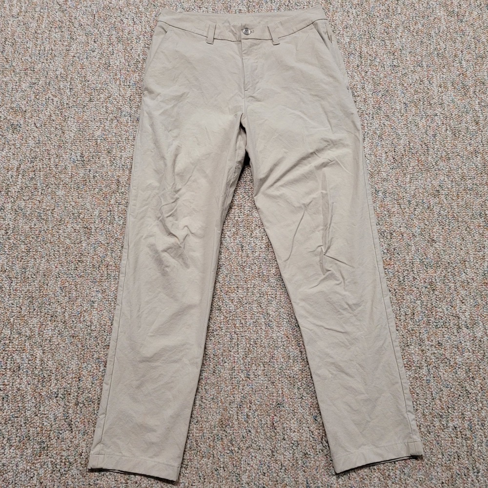 Lululemon ABC Pants Mens 29 Tan Trench Classic Fit Trouser Warpstreme LM5AX5S